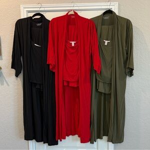 3 sets Victoria’s Secret red Green black Modal 3-Piece Set size medium/large